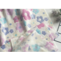 flannel shinning jacquard flower design knitting fabric